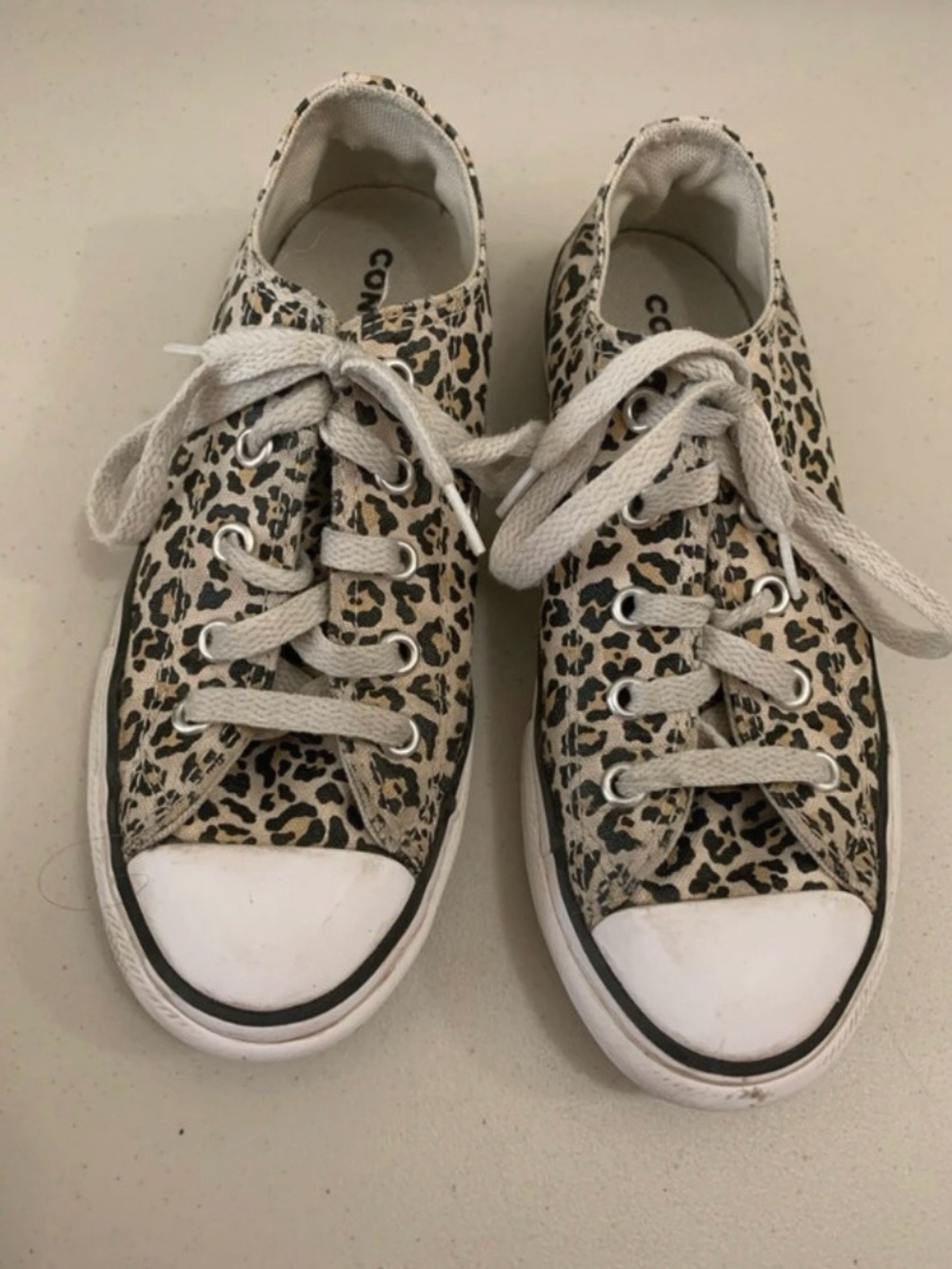 Converse Chuck Taylor Shoreline Leopard Canvas Sneakers Shoes Youth Size 1